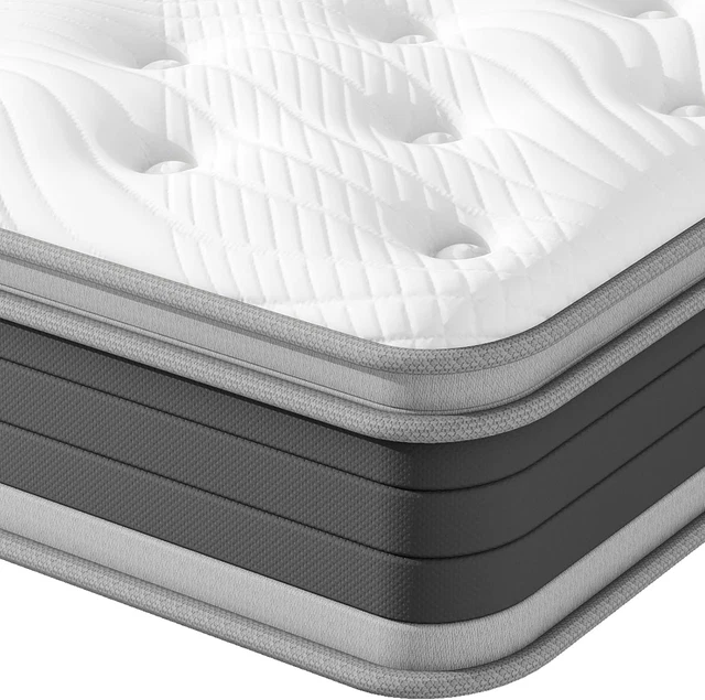 AOTUMM CIORT KING Size Mattresses 27cm, 5FT Innerspring Hybrid Mattress
