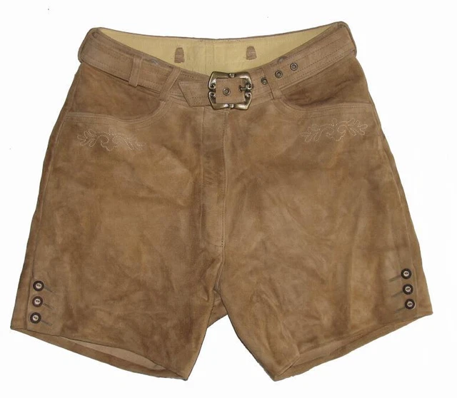 Corti Donne- Trachten- Pantaloni IN Pelle/Pantaloni Costume Finta Braun Beige