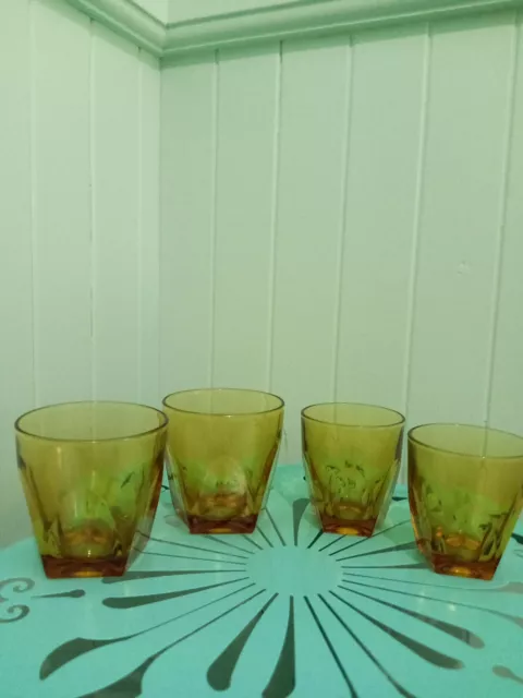 Libby Glass, Mid Century Glassware, Libby Amber Wheat Bouquet, Ice Tea  Glasses, Set of 2, Libbey 