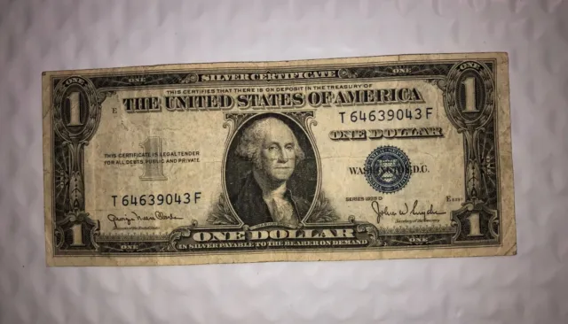 1935-D Series $1 US Dollar Note Rare Silver Certificate - Historic Collectible!!