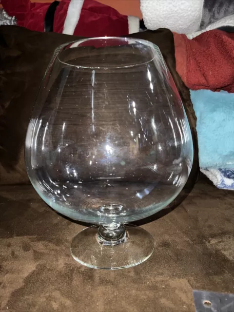 MCM Giant Wine Glass Goblet Brandy Cognac Snifter Decorative Vase Jar Bowl Clear