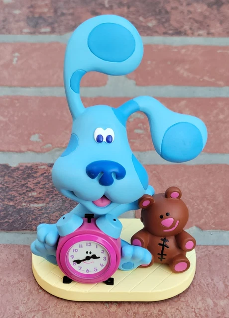 BLUES CLUES BEDTIME Figurine With Alarm Clock And Teddy Bear!! VIACOM ...