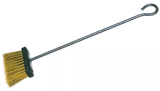 Scopa Scopino In Ottone Per Camino Cm 49 Caminetto Barbecue Spazzola Spazzolino
