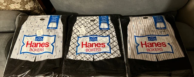 Vintage 1979 Hanes Boxers Size 42 Xl 3 Packs 9 Boxers NOS