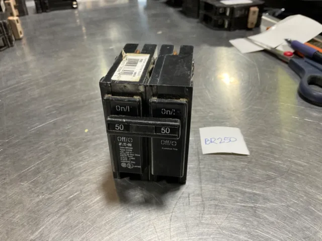 Eaton Cutler-Hammer BR250 2 Pole 50 Amp 120/240V Circuit Breaker USED
