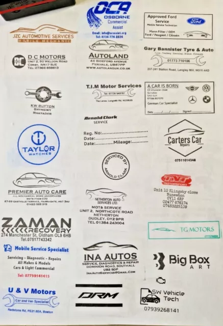 Your garage service stamp , your logo, your specialized car brand logo