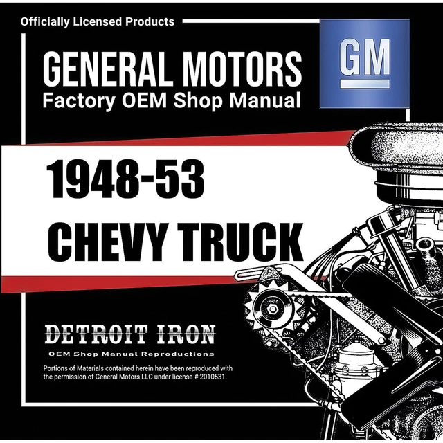 1948-53 Chevrolet Light Duty Truck Shop Manual / Part Book CD-ROM