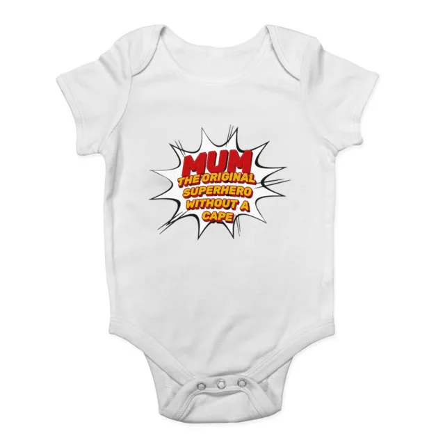 Mother's Day Baby Grow Vest Mum The Original Superhero Bodysuit Boys Girls Gift