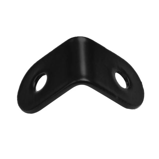 10 Pcs 90 Degree Right Angle Brackets Black Heavy Duty Metal Corner Braces UK 11
