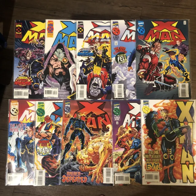 X-Man #2 3 4 5 6 7 8 10 12 13 1ST PRINT APOCALYPSE 10 Marvel Comic Set LOT 1995