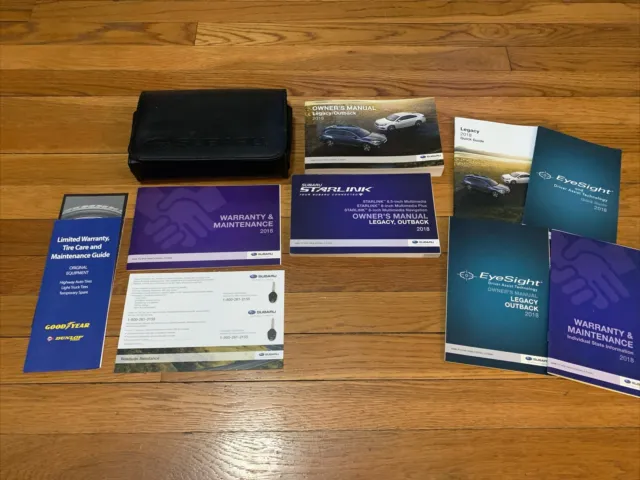 2018 Subaru Legacy / Outback Owners Manual With Case And Navigation OEM