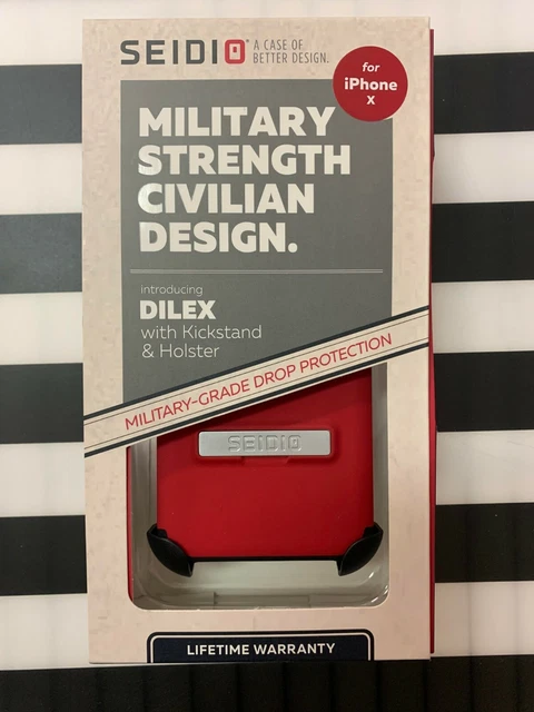 SEIDIO Dilex COMBO with Kickstand/Holster - iPHONE X Red/Black *N*E*W*