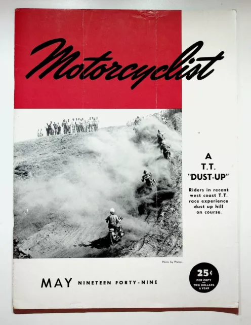 1949 May Motorcyclist Motorcycle Magazine Harley-Davidson Vincent Puch Panther