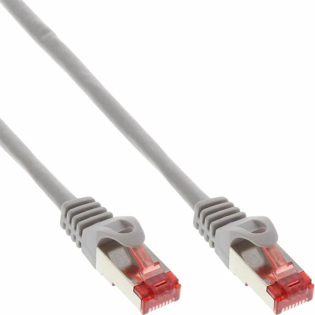 Cavo patch Bulk-Pack InLine® anni 50, S/FTP (PiMf), Cat.6, 250 MHz, PVC, rame, gra