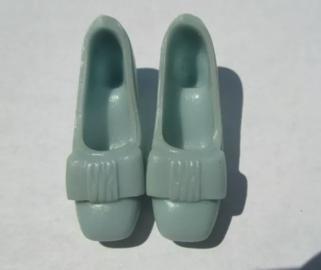 Vintage Francie Shoes Blue Bow Squishy Twiggy Barbie Original Fashion 1960s