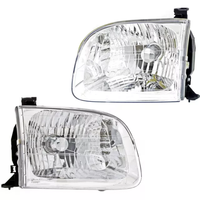 Headlight Assembly Set For 2001-04 Sequoia 2003-04 Tundra Left Right Double Cab