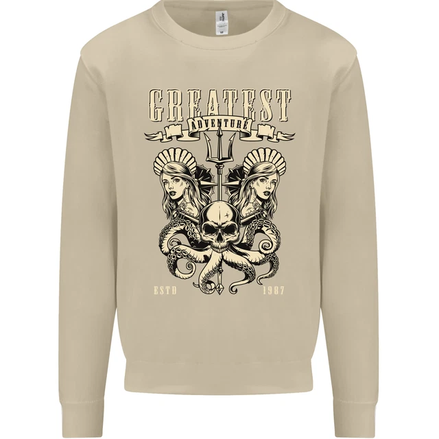 Felpa maglione Trident Skull Scuba Diving Polpo Cthulhu 5