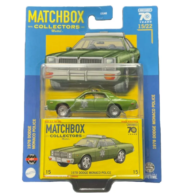Matchbox 1978 Dodge Monaco Police Sheriff #15 70 Years Special Edition USA NEU