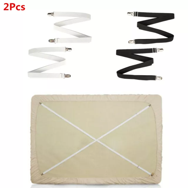 2x 1.5M Bed Mattress Sheet Clips Grippers Straps Fasteners Holder Non-slip New