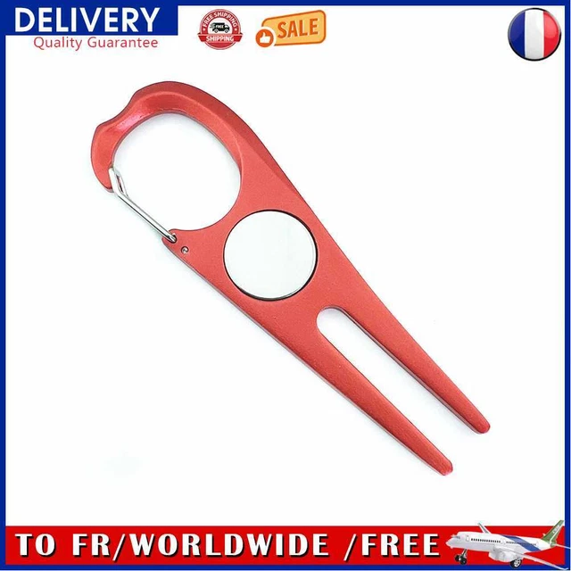 Pitchfork Putting Green Fork Training Golf Divot Pitch Repair Tool (Red)