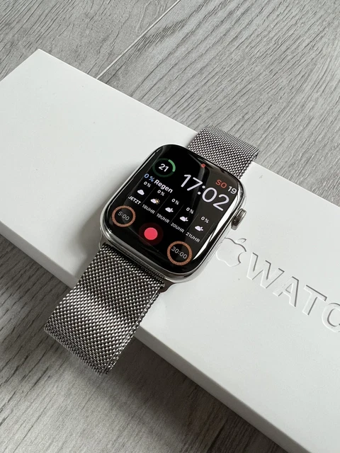 Apple Watch Series 7 45mm Gehäuse mit Milanaise Armband - Edelstahl,...
