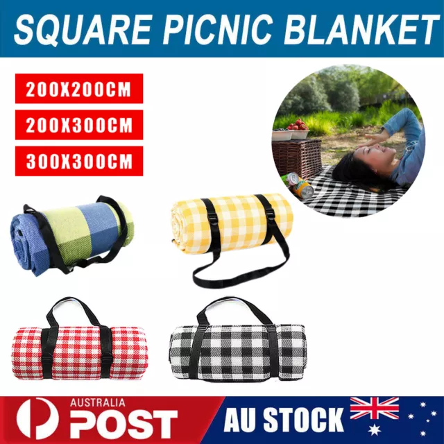 Large Picnic Blanket Mat Premium Cashmere Rug Waterproof Outdoor