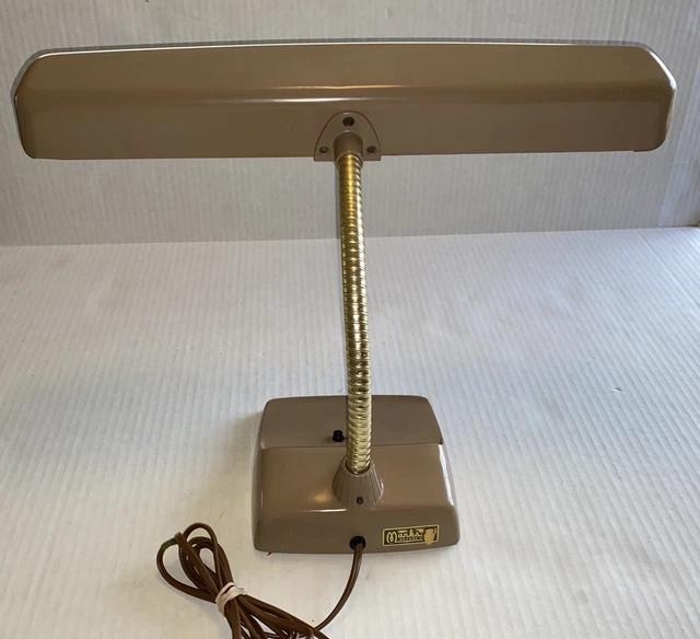 VINTAGE MARK DELUXE Industrial Desk Lamp Light Metal Gooseneck Mid