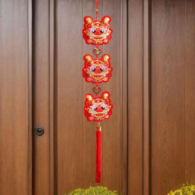TEHAUX Décorations du Nouvel an Chinois : Ornement À Suspendre pour Le  Nouvel an Chinois Fête du Printemps Nœud Chinois Ornements À Suspendre