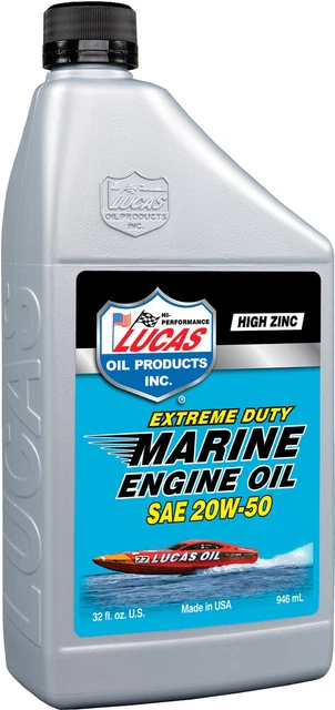 Lucas Oil Extreme Duty Marine Engine Oil SAE, 20W-50, 1 Quart 10653 58-5315
