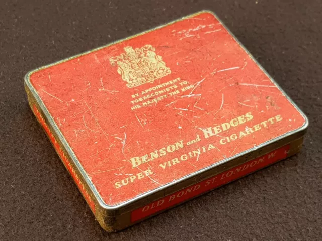 Antique Benson And Hedges Super Virginia Cigarette Tin FREE UK P&P