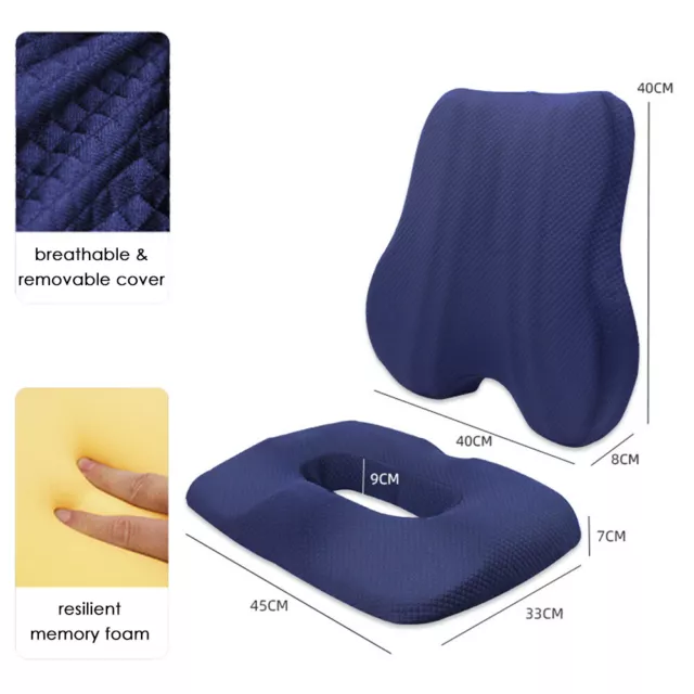 Donut Cushion Lumbar Support Pillow Hemorrhoid Memory Foam Cushion Pain Relief