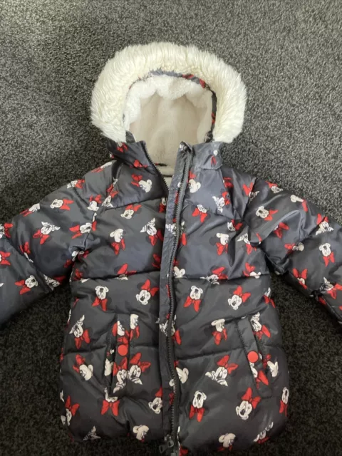 M&S Girls Minnie Mouse Coat Age 6-7