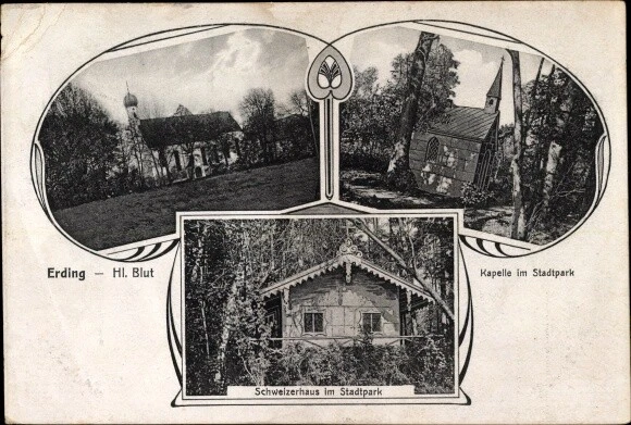Ak Erding in Oberbayern, Heiliges Blut, Kapelle im Stadtpark,... - 10076932