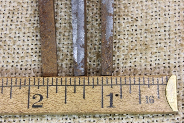 4 1/2” Old Spikes 3 SQUARE NAILS Common Rosehead Med Dimple vintage Crucifixion 5