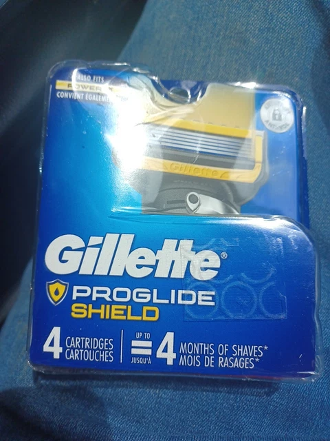 Recambios de hoja de afeitar Gillette ProGlide Shield para hombre, 4 unidades, escudos contra la piel