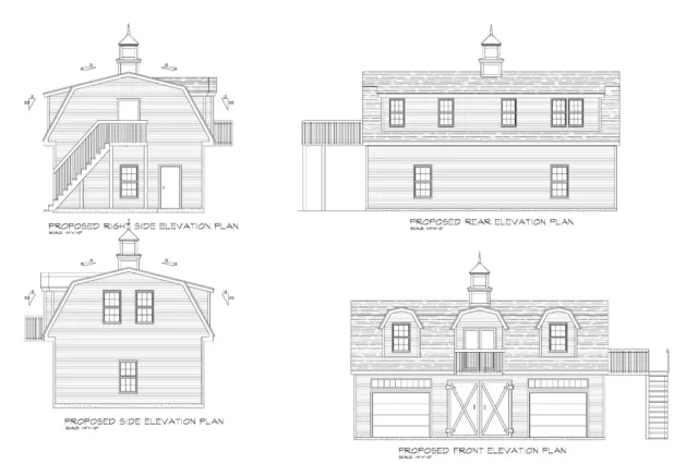 24X40 Garage Plan Apartment Above Gambrel Roof Plan 18-2440-Gmb-Ap