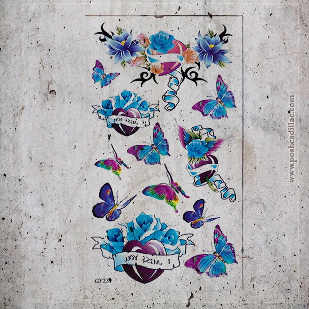 Waterproof Temporary Tattoo Non Toxic, Colorful Long Lasting Variety Pack !