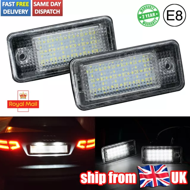 For Audi LED Licence Number Plate Light No Error A3 8P A4 S4 A6 S6 4F A8 Q7 uk