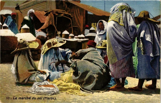 CPA AK Le marche du sel MAROC (738743)