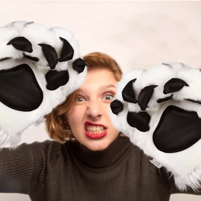 Furry Party Favor Tiger Claw Gloves Tiger Palm Gloves Tiger Claw Cosplay Gloves