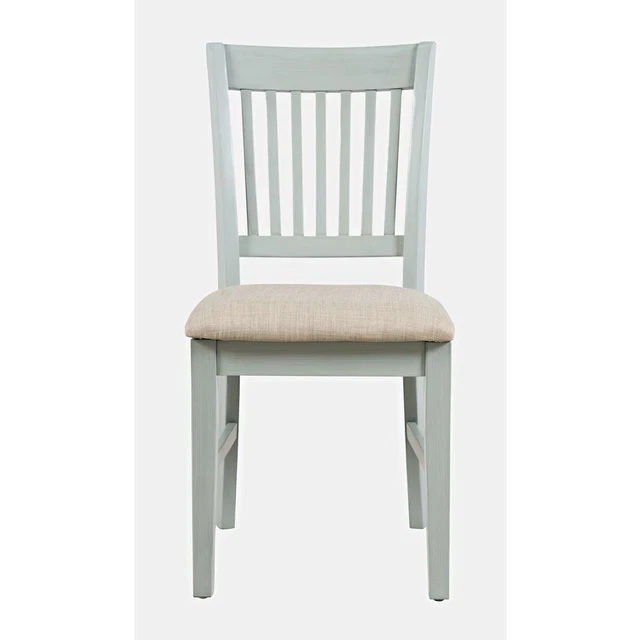 Craftsman Slat-Back Upholstered Desk Chair, Earl Grey
