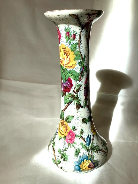 Lorna Doone Chintz bird roses candlestick candle holder