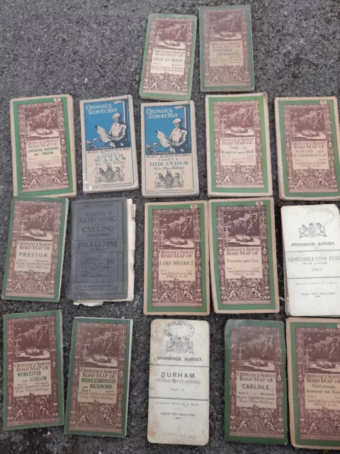 ordnance survey Road maps collection Vintage