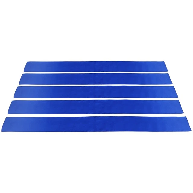 Juego de 5 Paño Mesa Satén Azul Oscuro 12X108 Mesa Fiesta Paño para Boda C5C8