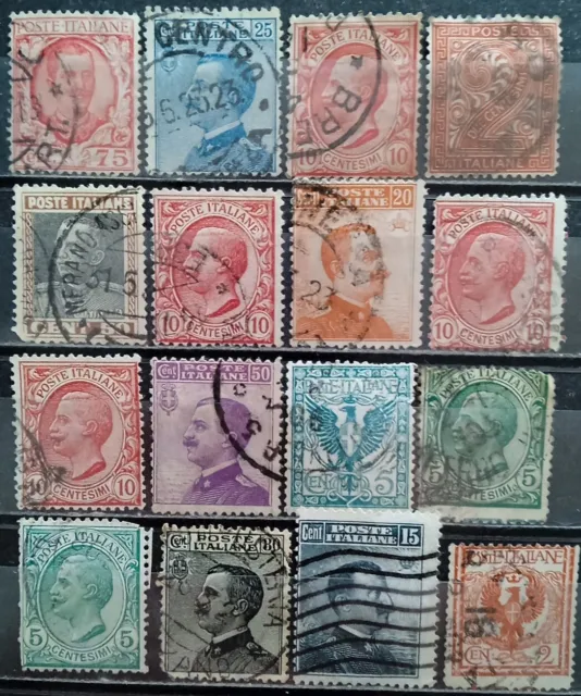 Alte Briefmarken Sammlung Italien, gestempelt, 18
