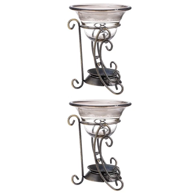 2 Sets Essential Oil Burner Votiv Kerze Stehen Tabletop Kerze Brenner Wachs Wärm