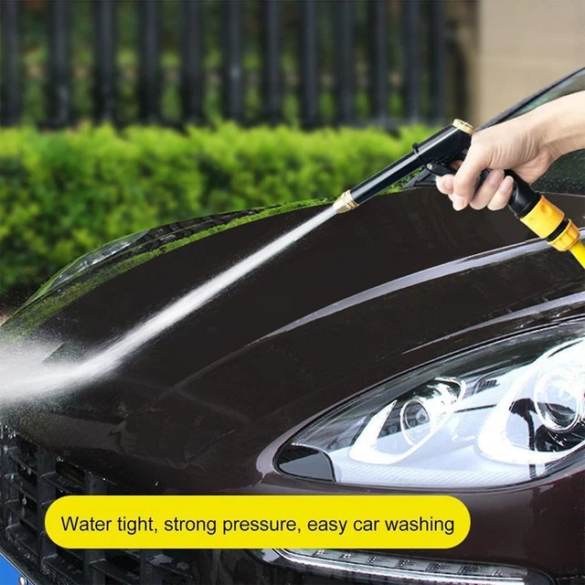 High Pressure Water Spray Gun Metal Brass Nozzle Car Wash Hose Pipe Garden E7I5