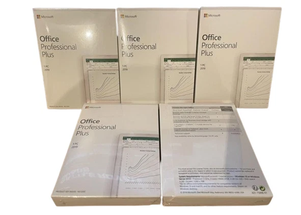 MICROSOFT OFFICE PRO Plus 2019 - Product Key in Box Lifetime 1-PC ...