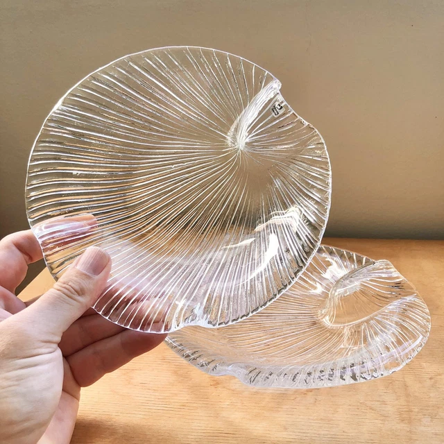 Eva Englund for Pukeberg, Sweden, Large Glass Shell Dish - Serving