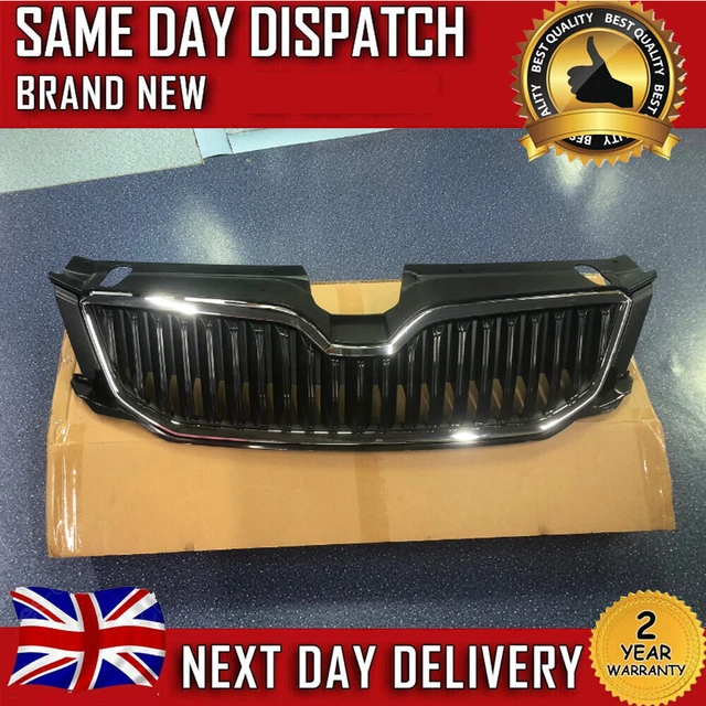 thumbnail image 2 of Front Radiator Grille For Skoda Octavia III 2013-2017 – Chrome Black 2 of 5